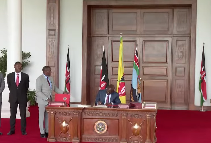 President William Ruto signs 4 bills into law at State House.